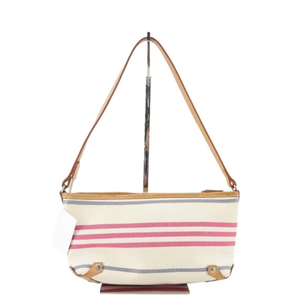 AUTHENTIC Burberry Beige and Pink Striped Shoulder Bag